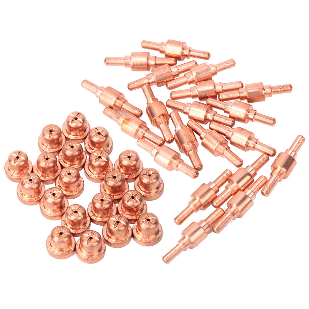 40pcs Plasma Cutter Consumables Electrode Nozzle