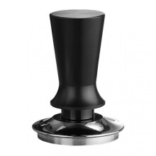 (51mm Thread, Black) Professional Polished Coffee Tamper with Flat Base Stainless Steel Flat Base Tamping Tool Great Present Idea