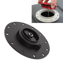 Versatile 160mm Billet Aluminum Fuel Cell Cap with 12 Hole Bung