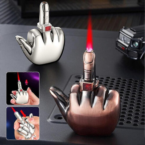 (Copper) Windproof Refillable Gag Lighter For Adults with Hilarious Sound Office Prank Tool 1