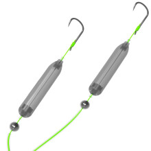Double-Hook Reverse Bottom Rig for High Buoyancy Fishing, Portable Accessories for Beginners and Professionals