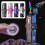 (Pink) Windproof Double Arc Lighter with Colorful Led Light for Lighter Lover 2