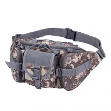 (ACU Digital) Multifunctional Hiking Chest Bag Water-Resistant Anti-Splash Outdoor Belt Bag for Travel