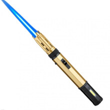 (Blue Flame, Golden Rocket) Butane Jet-Torch Lighter With Led For Kitchen Adjustables Blue Flames Inflatable Lighter for Outdoor BBQ