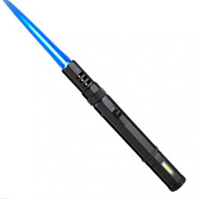 (Blue Flame, Black Diamond) Butane Jet-Torch Lighter With Led For Kitchen Adjustables Blue Flames Inflatable Lighter for Outdoor BBQ