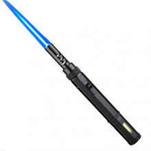 (Blue Flame, Black Round Head) Butane Jet-Torch Lighter With Led For Kitchen Adjustables Blue Flames Inflatable Lighter for Outdoor BBQ