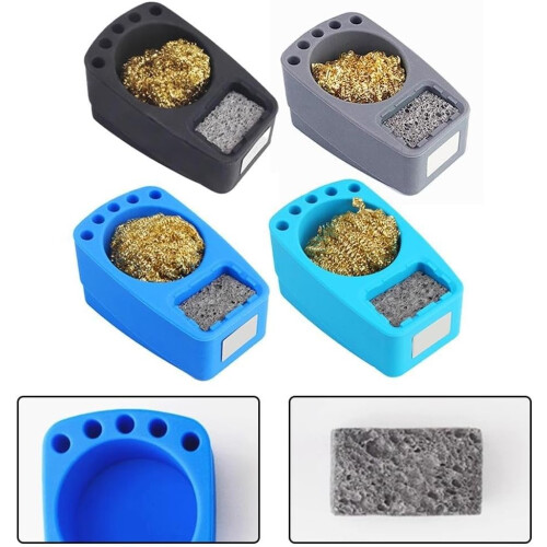 Silicone Dross Box with Integrated Copper Wire Cleaner Tools for Efficient Desoldering Tasks (Model A) 2