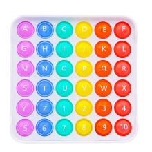 Brinquedo de aprendizagem sensorial Pop it Fidget com ALFABETO e NMEROS para CRIANAS e crianas AUTSTICAS Ideal para aprender em casa, escola