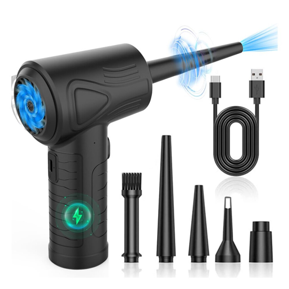 Compressed Air Duster Mini Electric Cordless Air Dust Cleaner 51000 Rpm For Computer Keyboard Pc Crumbs And Car Maintenance 6447073436871