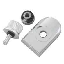 CNC Aluminum Steel Seat Bolt Screw Kit for Harley Davidson 1996-2023 Silver 3-Piece Set Compatible Accessories