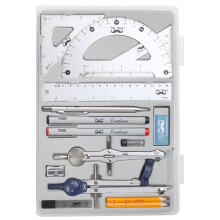 Mr. Pen- Professional Geometry Set  15 pcs  Geometry Kit for Artists and Students  Geometry Set  Metal Rulers and Compasses  Drawing Tools  Drafting S