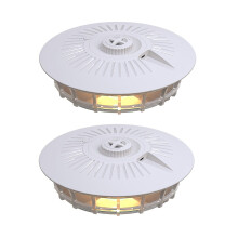 Flea Traps for Home 2 Pack, Odorless Electric Dome Trap with 4 Modes, Warm & UV LED Light for Carpets and Bedding