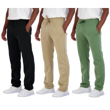 Real Essentials 3-pak: Herre Tech Fleece Athletic Casual joggingbukser med ?ben bund med lommer (tilg?ngelig i Big & Tall) - S?t 10 L