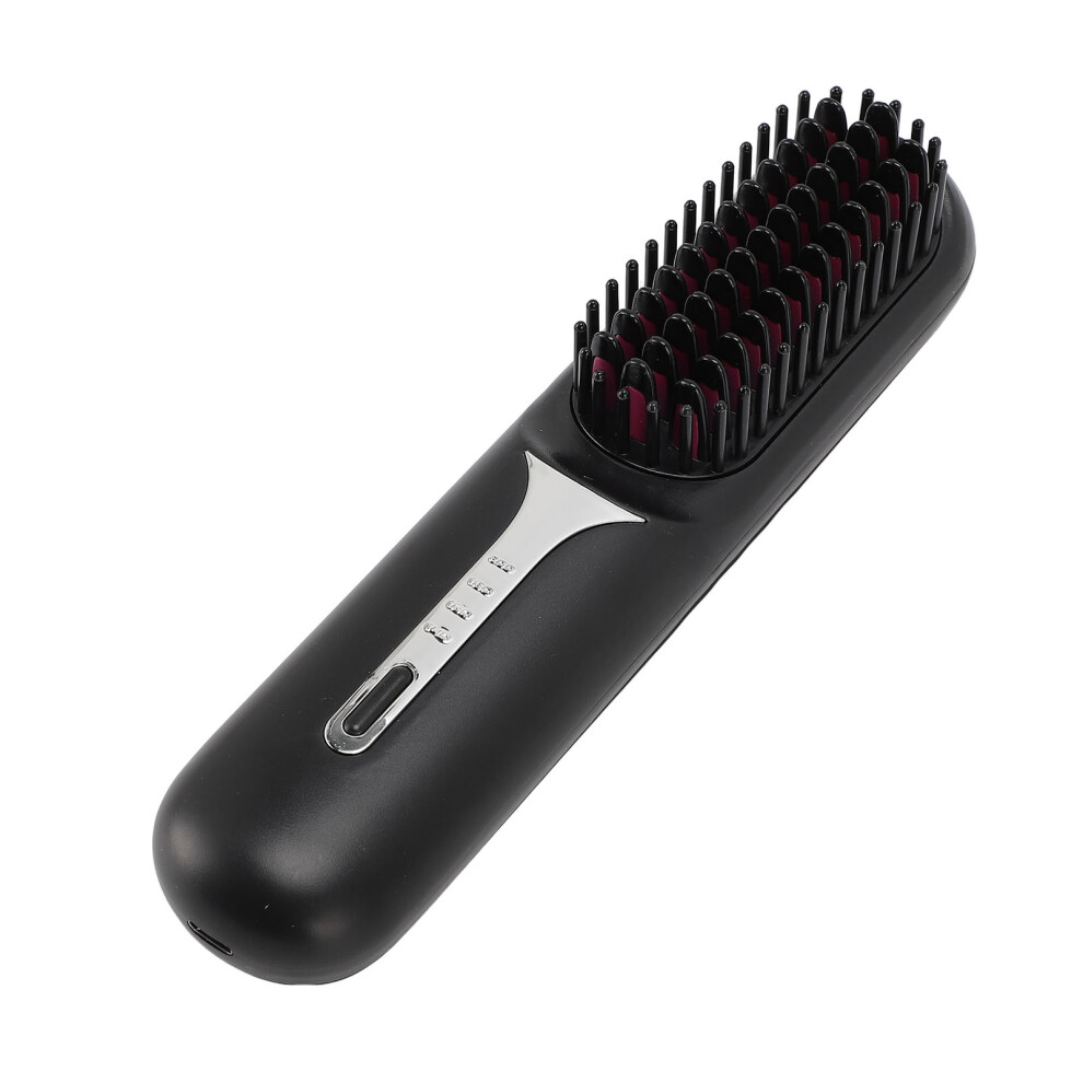 Cordless Hair Straightening Comb 1500mAh Lithium Ion Quick Heating Travel Brush