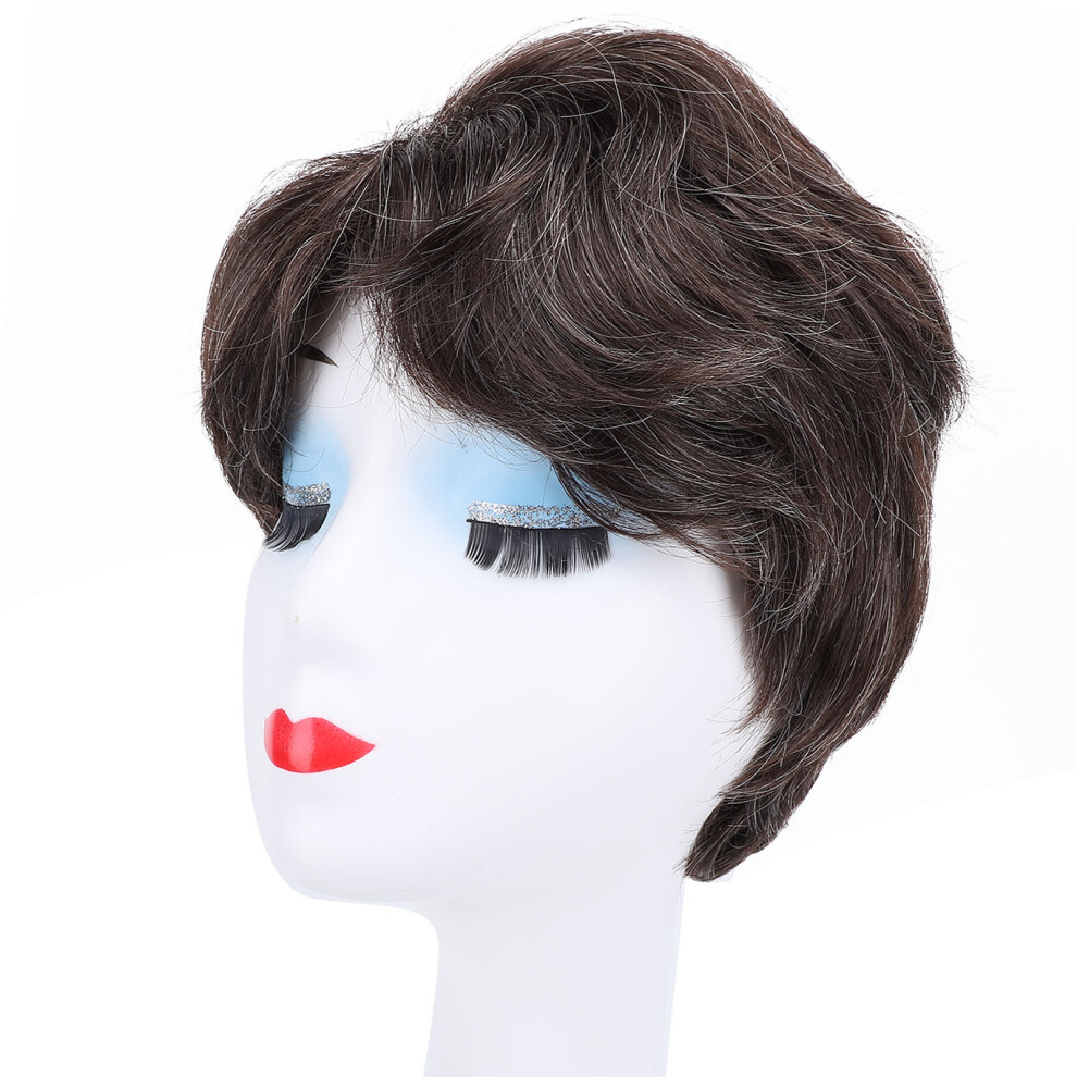 Men Short Breathable Synthetic Wig for Middle-Aged Party Wear