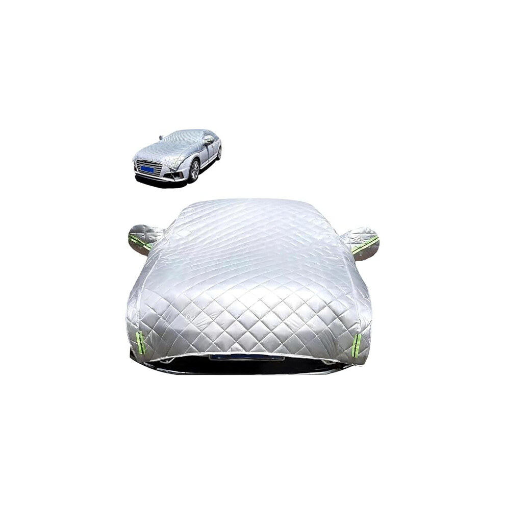 Anti-Hail Car Cover For Cars And Trucks 190-195 Inches Weatherproof With Windproof Bands And Reflective Strips Silver 6038364109378