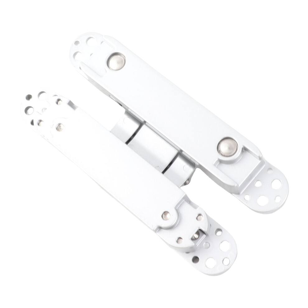 Zinc Alloy Hidden Door Hinge 3 Way Adjustable Swing 180 Silver Finish 4231346428883