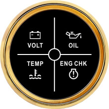 52mm Alarming Gauge Meter 12V Volt Oil Water Temperature Check Engine Indicator with Backlight for Car Boat 800-00258