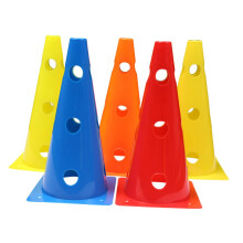 Soccer Training Marker Cones Set of 5, PE Agility Cones for Speed and Flexibility Drills, Sports Equipment for Kids and Athletes