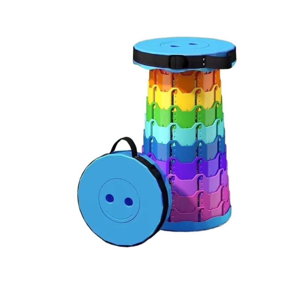 Portable Telescopic Camping Chair - Compact Rainbow Outdoor BBQ Chair, Lightweight, Folding Design for Easy Carrying-image-OPC-PKBRJCW-NEW