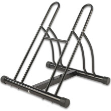 MantraRaj Double Heavy Duty Twin Bike Bicycle Floor Parking Stand Holder Storage Rack Reversible Bikes Kids Home Garage Shed