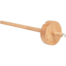 Drop Spindle Top Whorl Wooden Tool for Beginners - Hand Carved, 10 Inch, Lightweight, Easy to Use Yarn Spinner