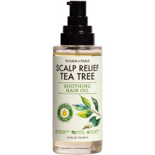 PHARM TO TABLE Tea Tree Hair Oil for Itchy Scalp - Infused With Tea Tree Oil Mint Vitamin E and Jojoba Oil 100ml