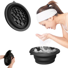 Foldable Silicone Wash Basin with Built-In Ice Tray for Quick Cooling, Ice Bath Face Bowl, Portable Ice Facial Washbasin