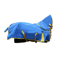 Equine Care Sheet Waterproof Adjustable Equestrian Protection Blue Large for Horse Riding and Grooming
