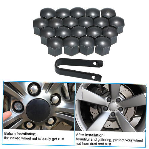 20pcs Universal 19mm Wheel Nut Covers Lug Nut Caps 2