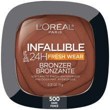 L'Oreal Paris Infallible Up to 24H Fresh Wear Soft Matte Longwear Bronzer. Wodoodporny, zaroodporny Przenoszenie wilgoci i pot Ciemny 0,31 uncji