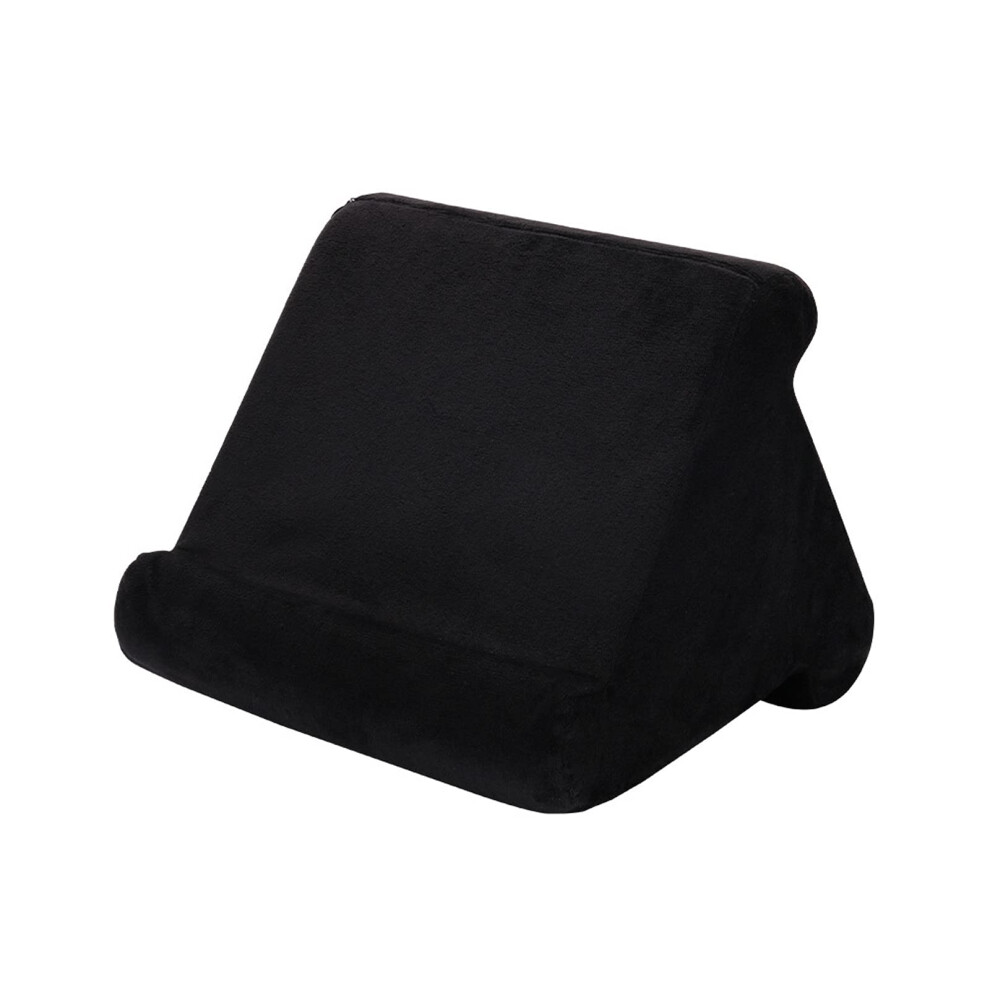 Tablet Stand Pillow For Tablets, Ereaders, Smartphones, Books - Multi-Angle Soft Portable Triangle Stand In Black 6447073438585