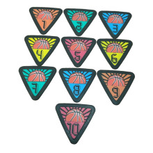 10x Numbered Floor Spot Markers for Training - Flat Disc Agility Markers for Basketball Speed Drills, Durable and Lightweight