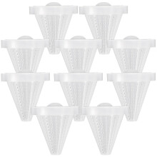 Cone Worm Feeder 10pcs with Suction Cup for Fish Tank Feeding Tool Durable Random Color Aquarium Accessory