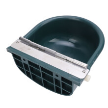 Automatic Stainless Steel Animal Water Bowl 28x26x12.5cm, Dark Green