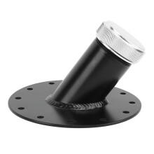 Fuel Cell Filler Neck Black 45 with 1.5in ID & 12 Bolt Base Cap