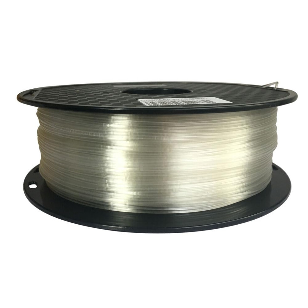 Transparent PC Filament 1.75mm Clear Polycarbonate 1kg Spool for Heat Resistant 3D Printing, Strong and Tough Material