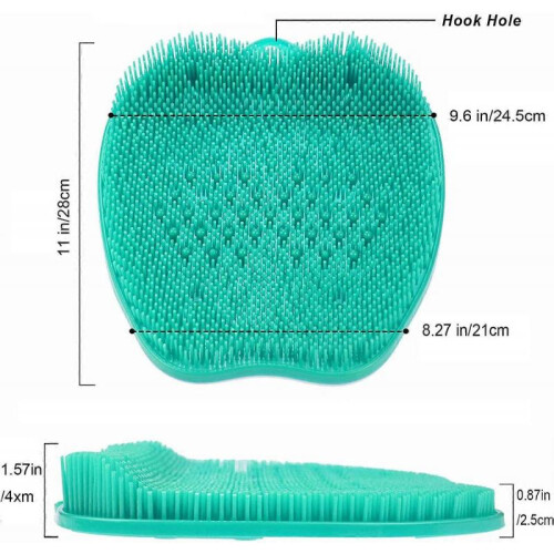 Foot Scrubber Shower Brush, Exfoliating Massage Mat with Suction Cup 1