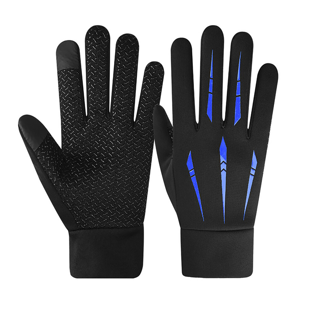 Men Winter Motorcycle Gloves Windproof Touch Blue 8320539867885