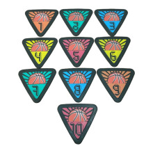 10pcs Numbered Floor Spot Markers for Basketball Training Mat Non-Slip Silent Practice Trainer Skills Aid