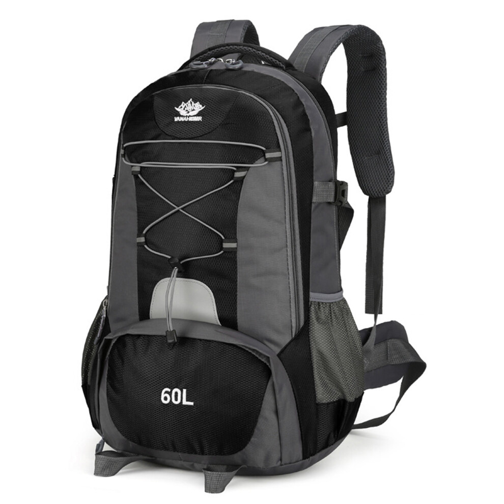 60L Hiking Backpack with Shoe Compartment, 34x55x20cm, Red/Black/Blue-image-OPC-PKBRQK6-NEW