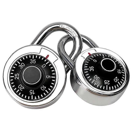 2PCS Password Turntable Lock Anti Theft Number Padlock