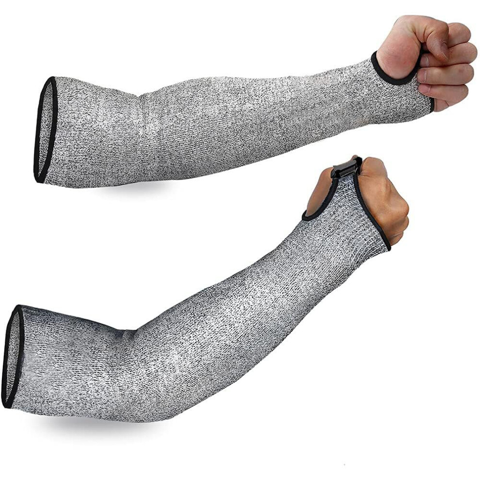 Cut Resistant Sleeves With Thumb Hole, Level 5 Slash Resistant Arm Protection, Safety Gardening And Welding Arm Protectors 9084446741384