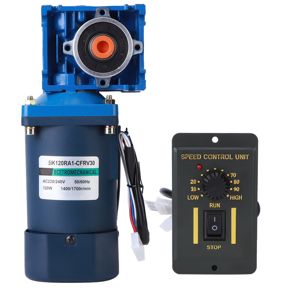 Worm Gear Motor 120W AC 220V Speed Control-image-OPC-PKBRQTY-NEW