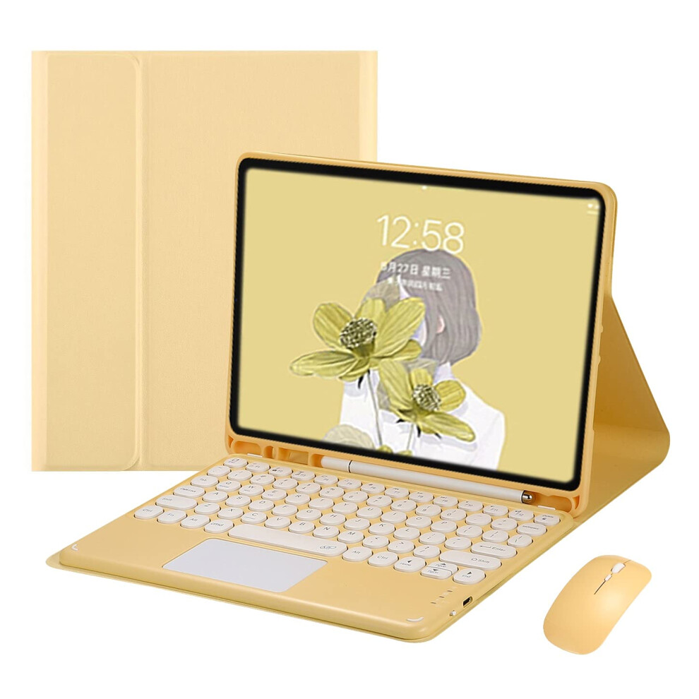 Keyboard Case With Detachable Touchpad For Ipad A16 11Th Gen 2025 11" And Ipad 10Th Generation 2022 10.9" Yellow 6447073440526