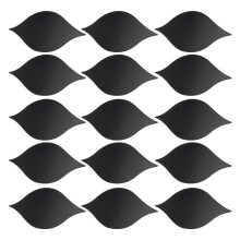 Black 15pcs Mirror Wall Art Stickers Acrylic 3D Teardrop Design for Home Decor