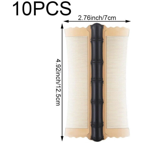 10 Pcs Lice Combs Set, Double Sided Fine Tooth Flea and Dandruff Combs, Black Louse and Nit Removal Tools 2