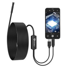 High quality brand new Borescope Camera with Light,16.4FT Semi-Rigid Cable,8