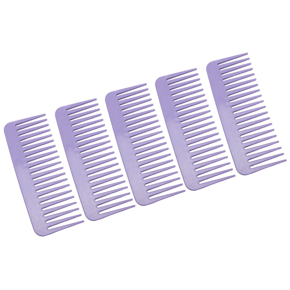 Unisex 10 Pcs Wheat Straw Wide Tooth Comb High Toughness Detangling Hairbrushes