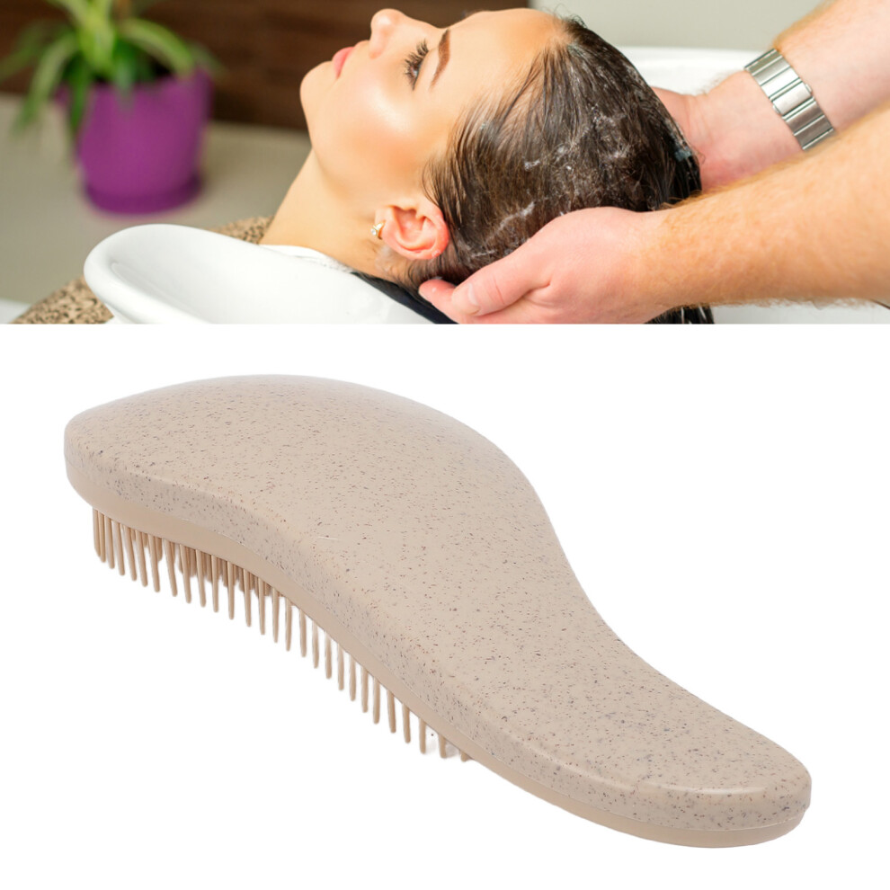 Unisex 4Pcs Wide Tooth Detangling Hair Brush Comb Wheat Straw Portable Wet Dry